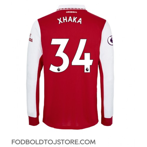 Arsenal Granit Xhaka #34 Hjemmebanetrøje 2022-23 Langærmet